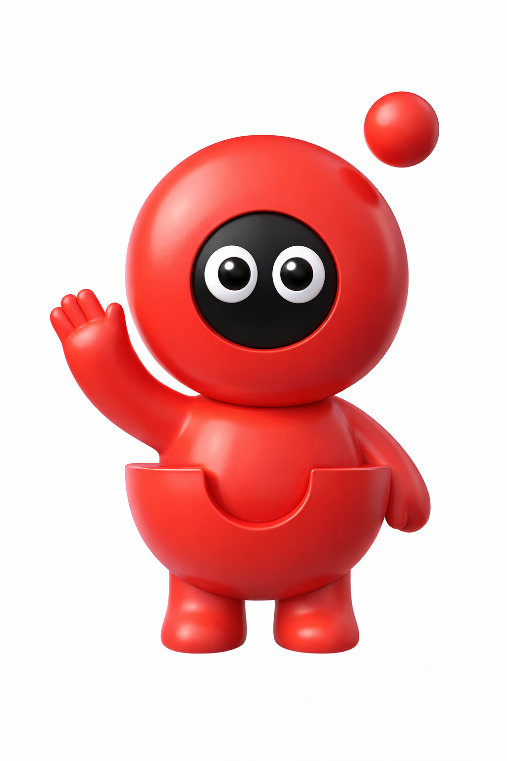 Mascot carrying a growth chart